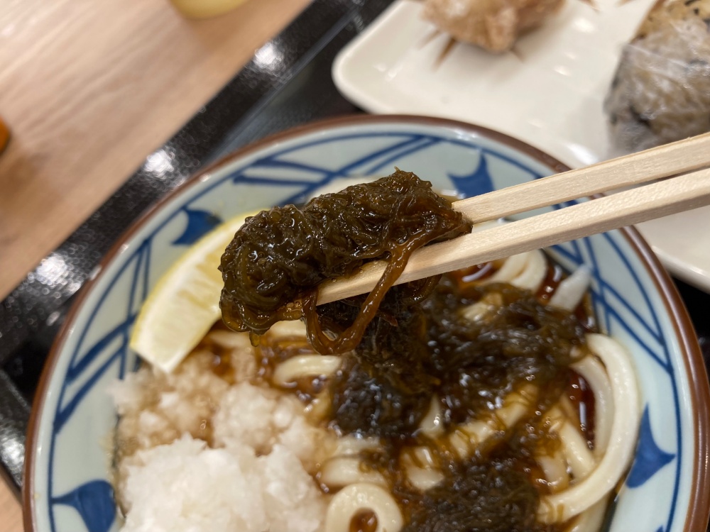 丸亀製麺石垣島店の鬼おろしもずくうどん