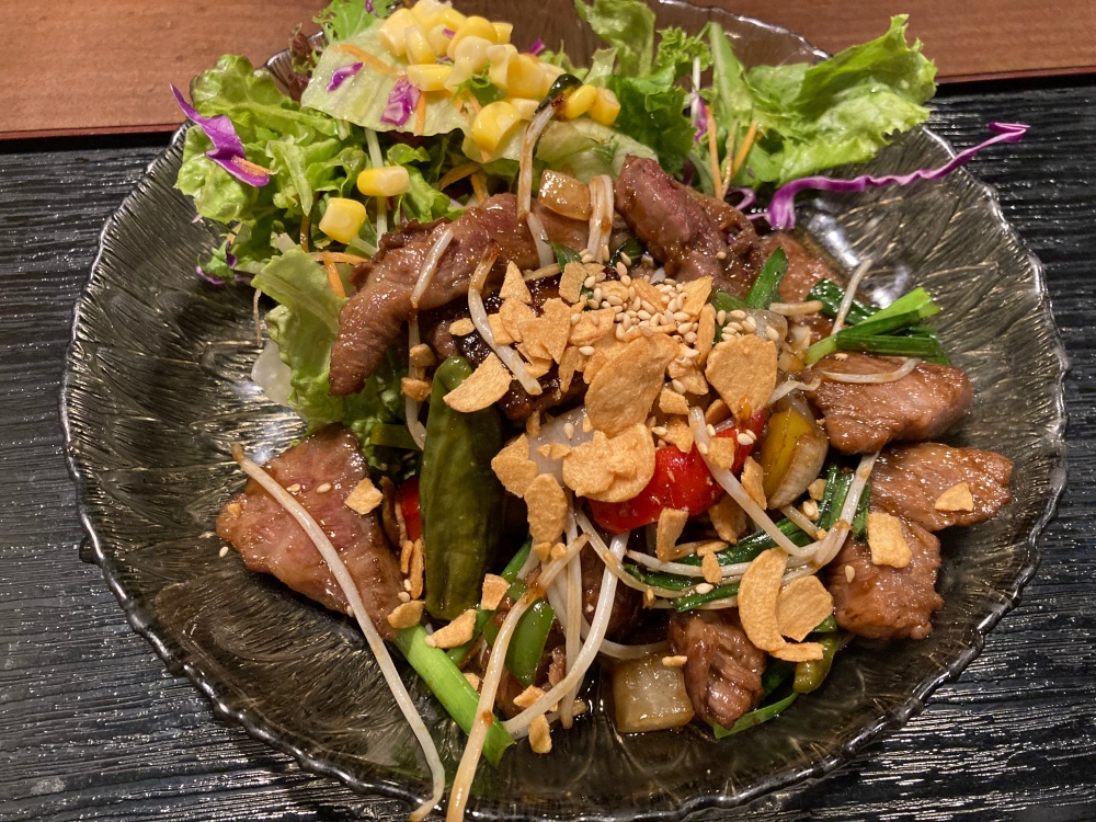 石垣島『焼肉misaki』の焼肉定食 にんにく風味